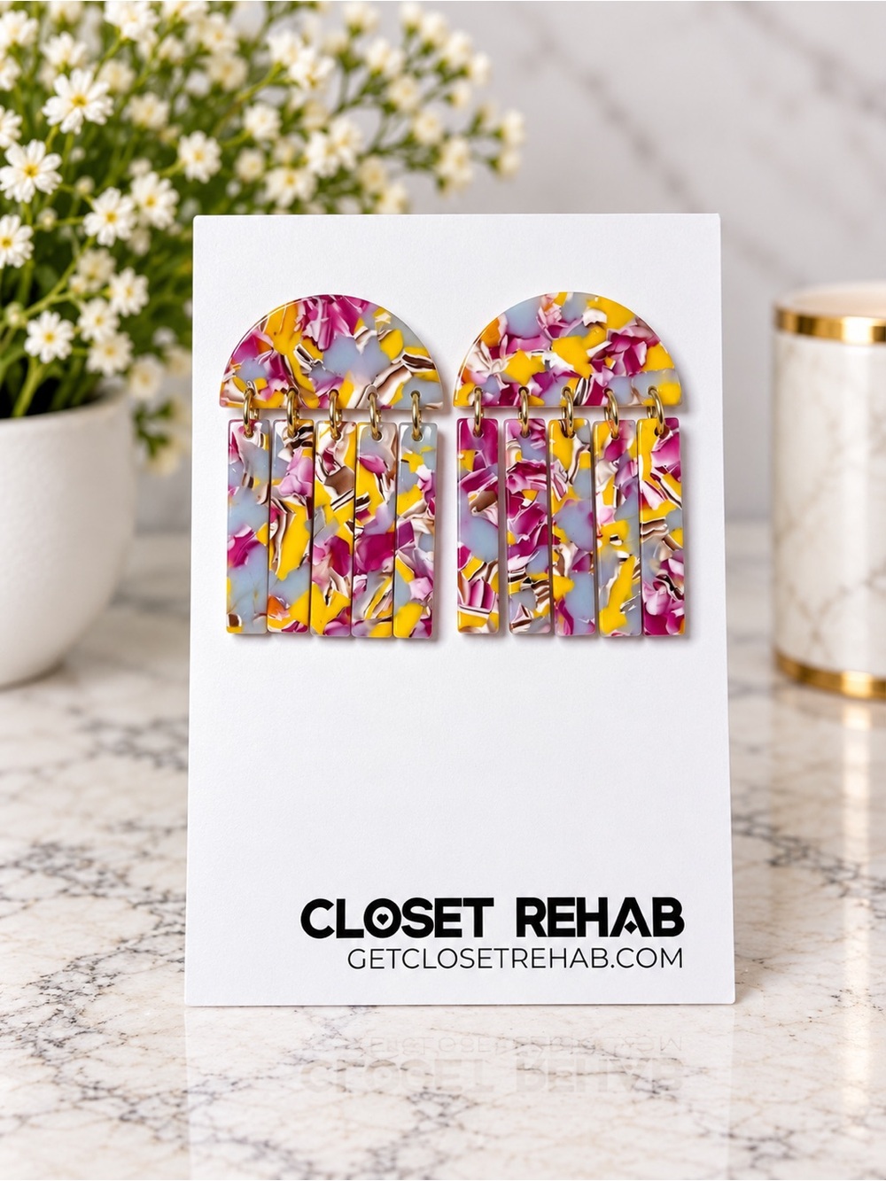 Closet Rehab Fringe Earrings Magenta me Crazy